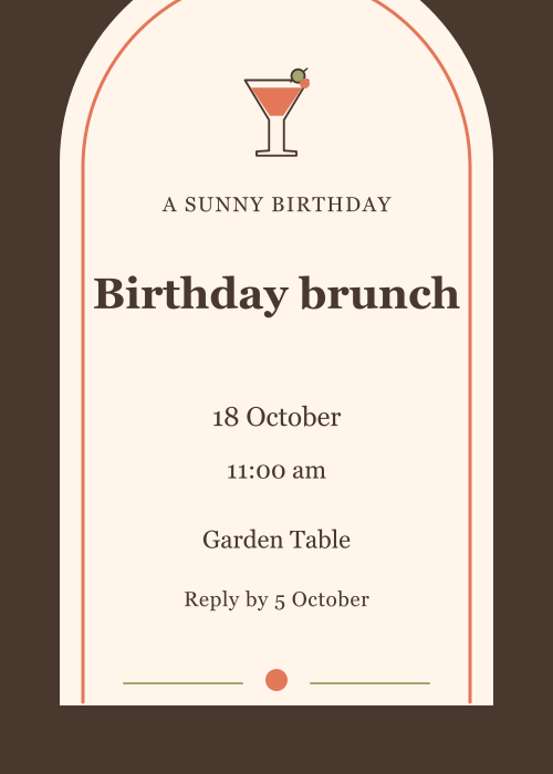 Aperitivo Club Archway editable design preview