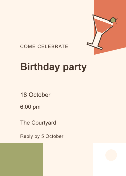 Aperitivo Club Offset Blocks editable design preview