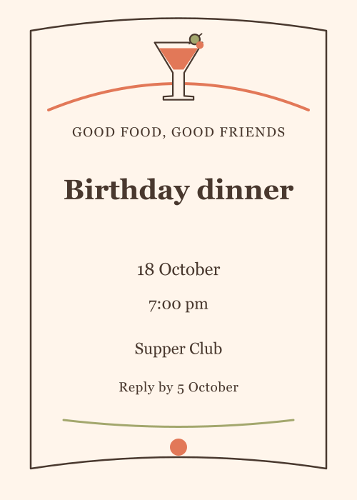 Aperitivo Club Storybook editable design preview