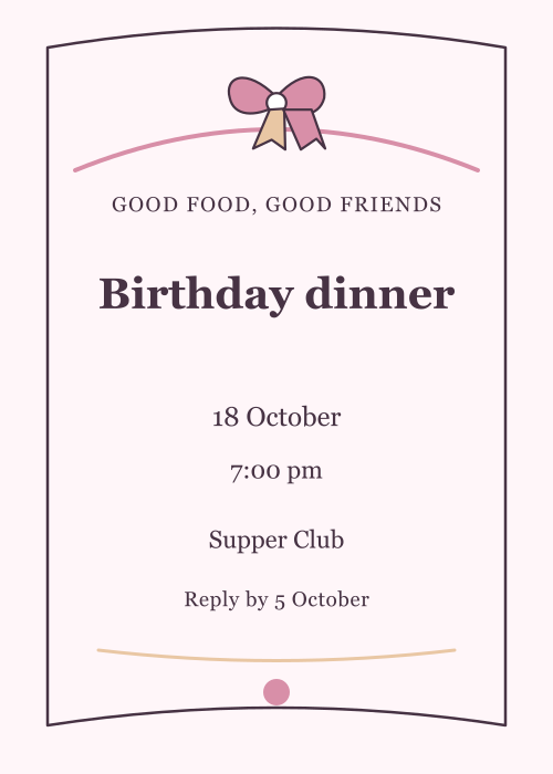 Birthday Bow Storybook editable design preview
