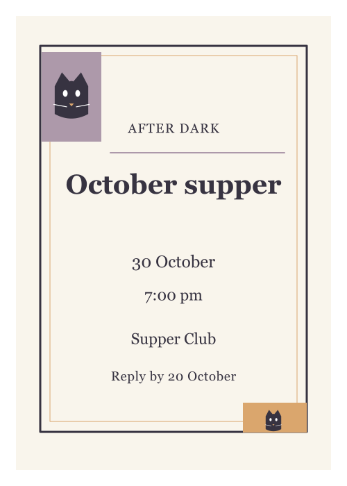 Black Cat Club Gallery Frame editable design preview
