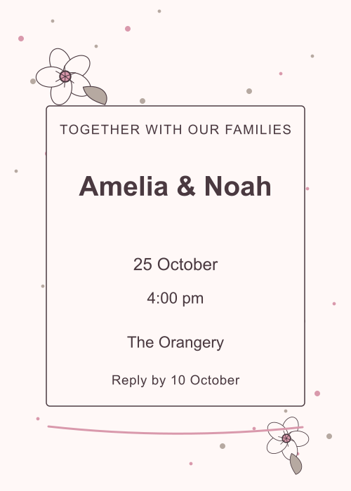 Blossom Veil Confetti editable design preview