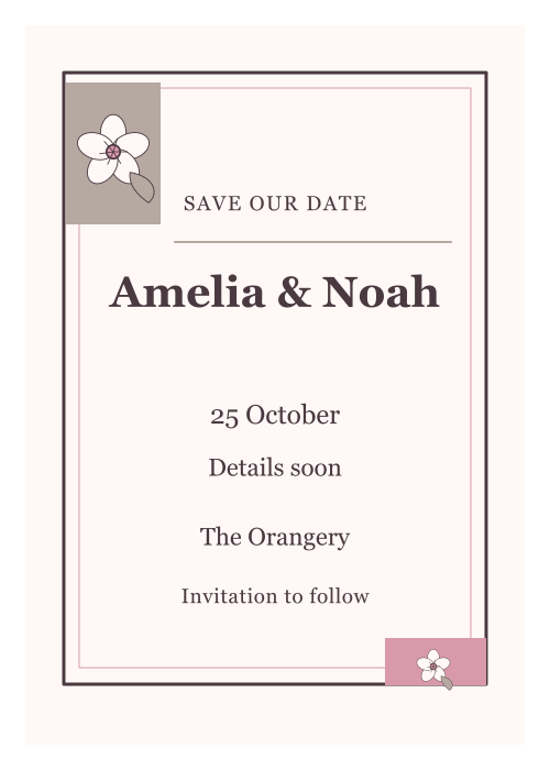 Blossom Veil Gallery Frame editable design preview