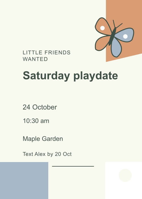Butterfly Trail Offset Blocks editable design preview