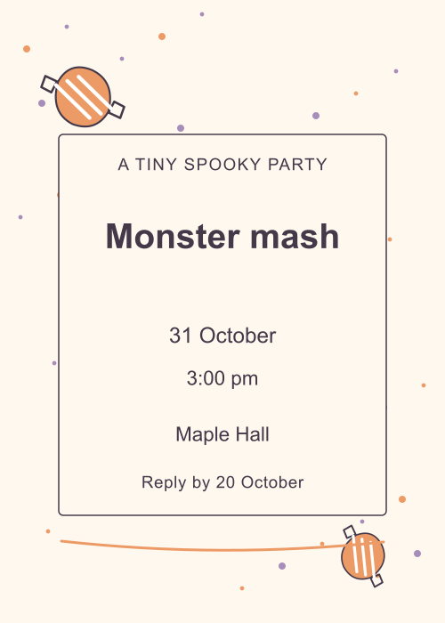 Candy Trail Confetti editable design preview