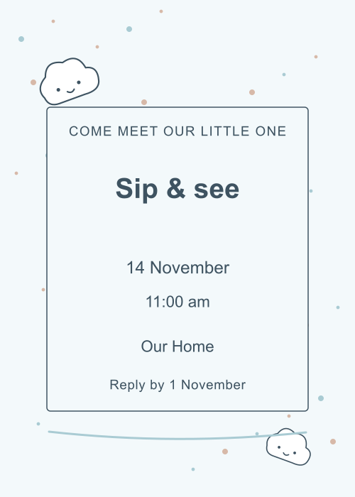 Cloud Nine Confetti editable design preview