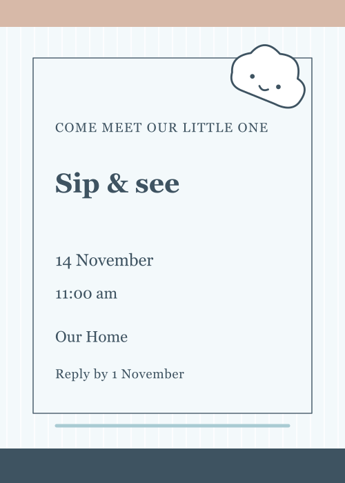 Cloud Nine Pinstripe editable design preview