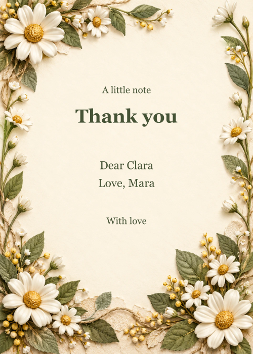 Daisy Note editable design preview