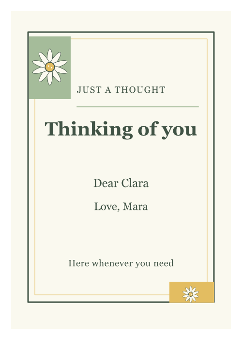 Daisy Note Gallery Frame editable design preview