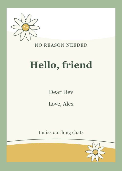 Daisy Note Paper Cut editable design preview