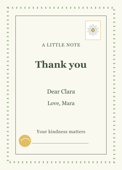 Daisy Note Postage Stamp editable design preview