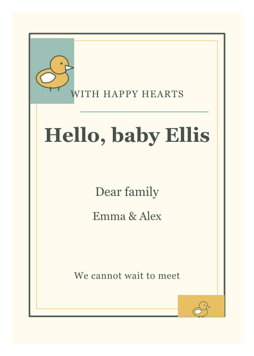 Duckling Pond Gallery Frame editable design preview