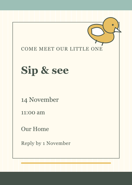 Duckling Pond Pinstripe editable design preview