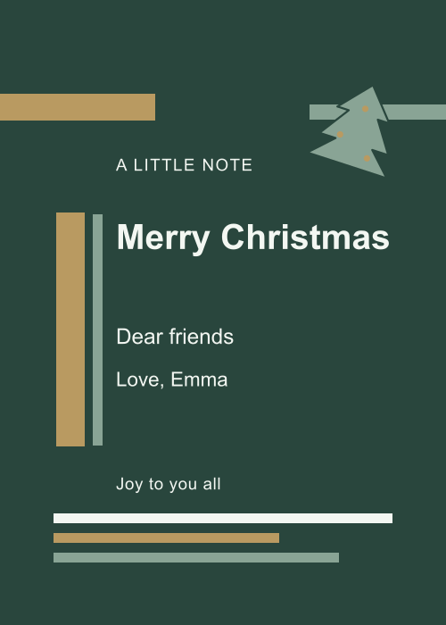 Evergreen Evening Type Stack editable design preview