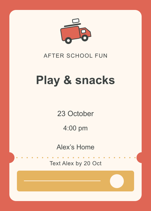 Fire Station Ticket editable design preview