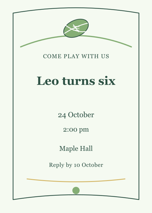 Football Field Storybook editable design preview