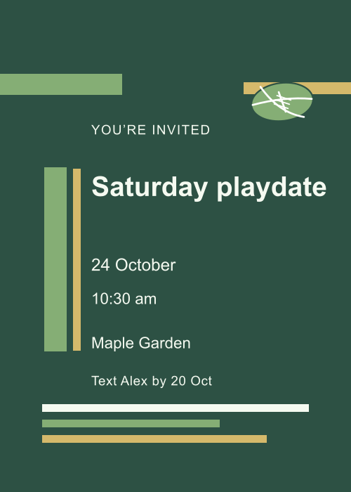 Football Field Type Stack editable design preview