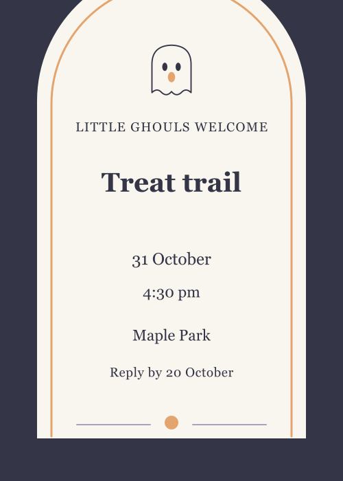 Friendly Ghost Archway editable design preview