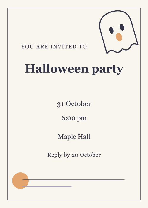 Friendly Ghost Editorial editable design preview