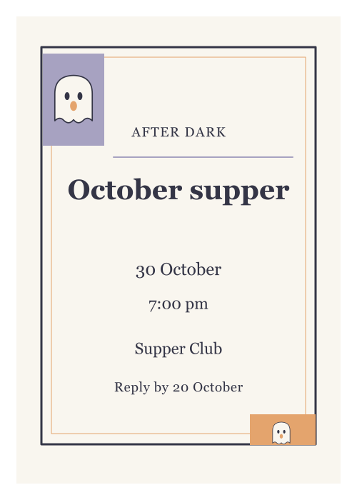 Friendly Ghost Gallery Frame editable design preview