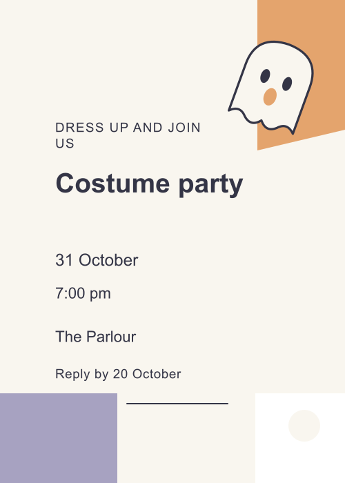 Friendly Ghost Offset Blocks editable design preview