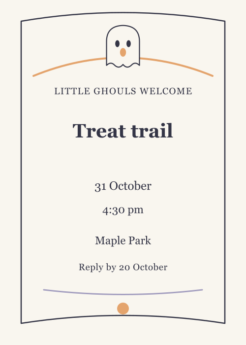 Friendly Ghost Storybook editable design preview