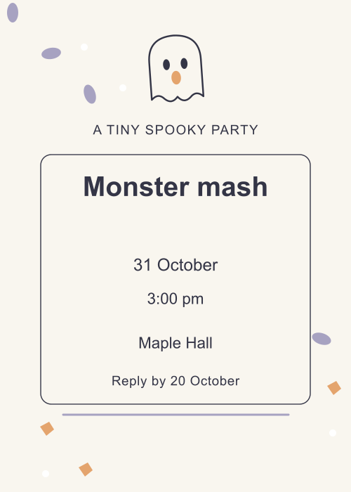 Friendly Ghost Terrazzo editable design preview