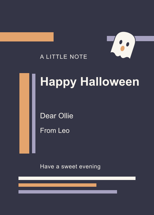 Friendly Ghost Type Stack editable design preview