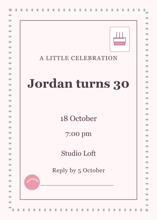 Frosting Studio Postage Stamp editable design preview