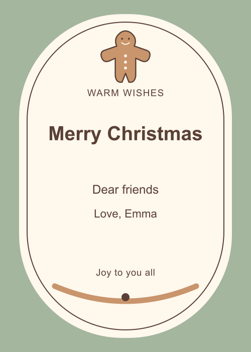 Gingerbread House Capsule editable design preview