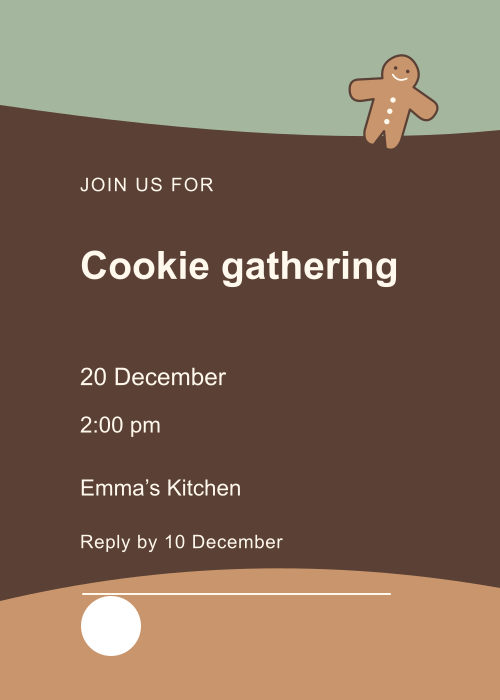 Gingerbread House Split Panel editable design preview