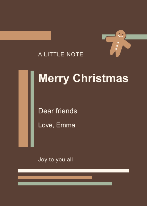 Gingerbread House Type Stack editable design preview
