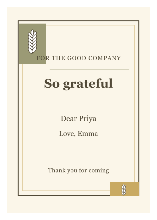 Golden Wheat Gallery Frame editable design preview