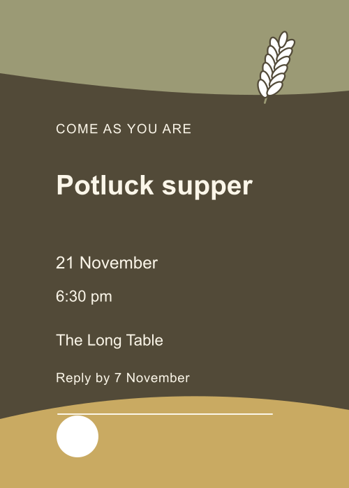 Golden Wheat Split Panel editable design preview