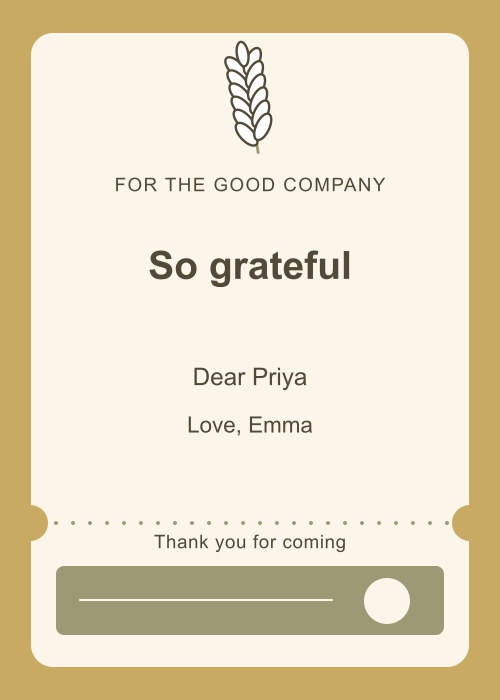 Golden Wheat Ticket editable design preview
