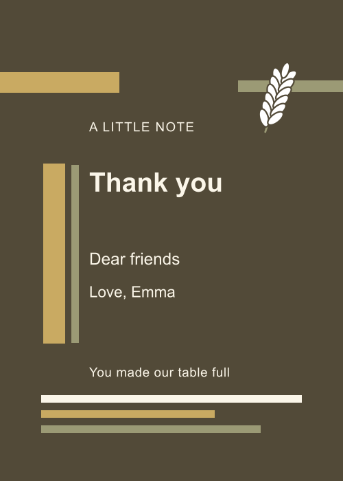 Golden Wheat Type Stack editable design preview