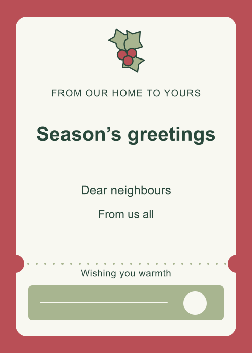 Holly Berry Ticket editable design preview