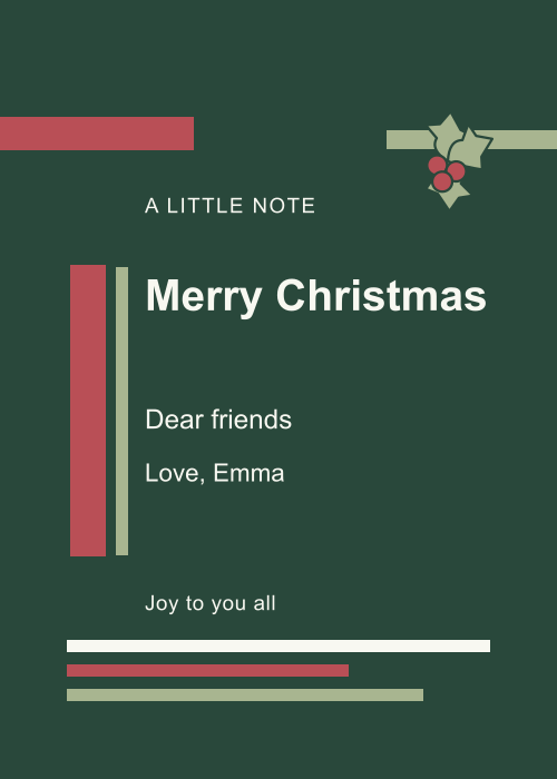 Holly Berry Type Stack editable design preview