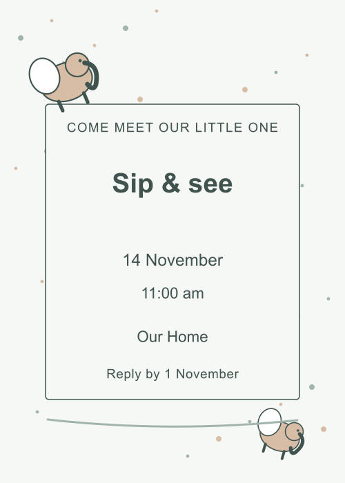 Little Elephant Confetti editable design preview