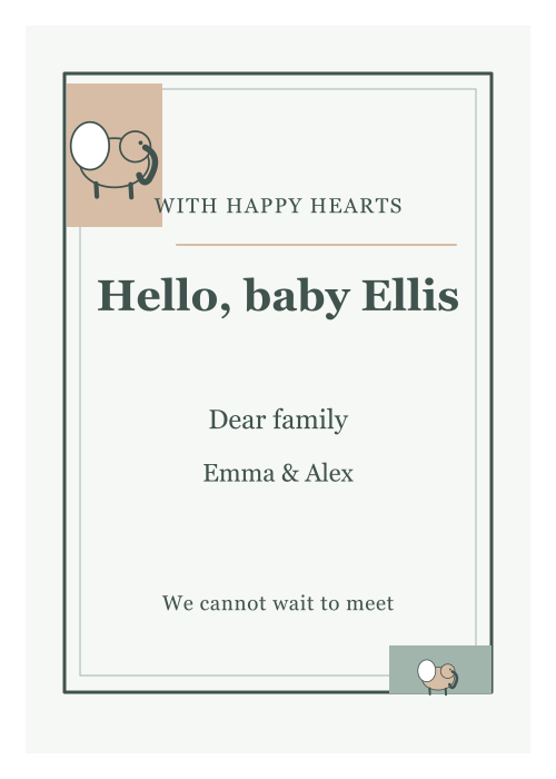 Little Elephant Gallery Frame editable design preview