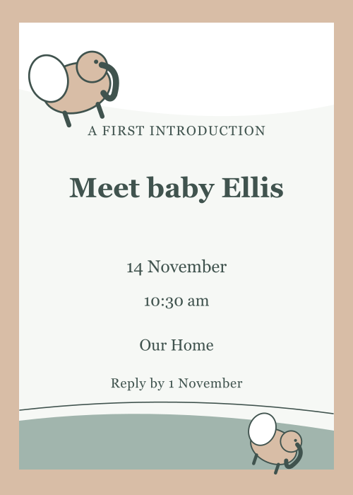Little Elephant Paper Cut editable design preview