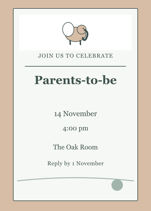 Little Elephant Polaroid editable design preview