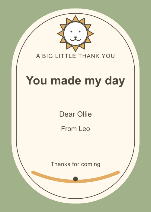 Little Lion Capsule editable design preview