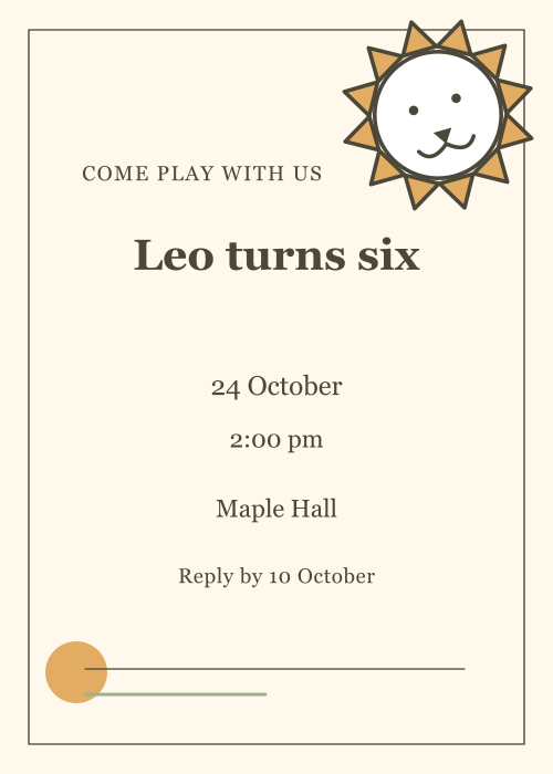 Little Lion Editorial editable design preview