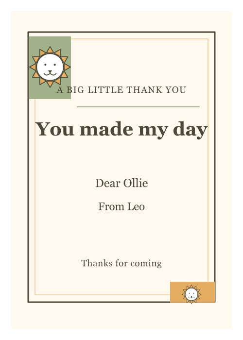 Little Lion Gallery Frame editable design preview