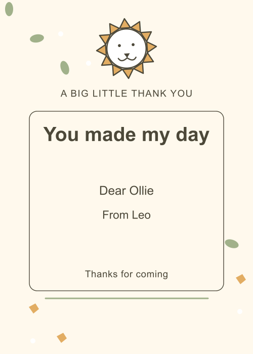 Little Lion Terrazzo editable design preview