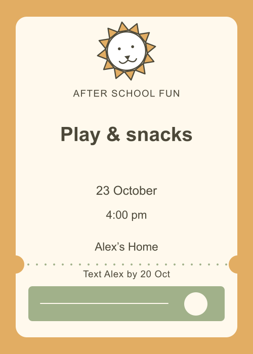 Little Lion Ticket editable design preview