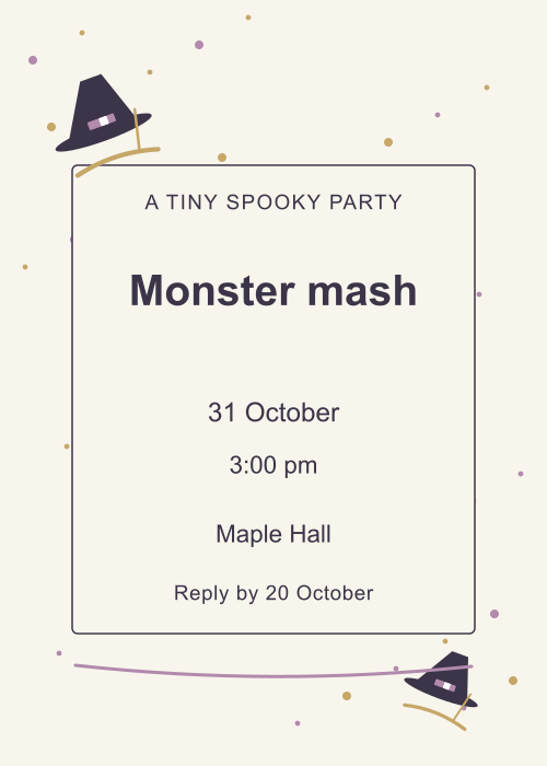 Little Witch Confetti editable design preview