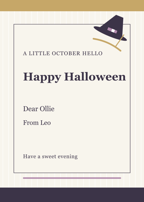 Little Witch Pinstripe editable design preview