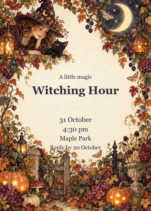 Witching Hour editable design preview